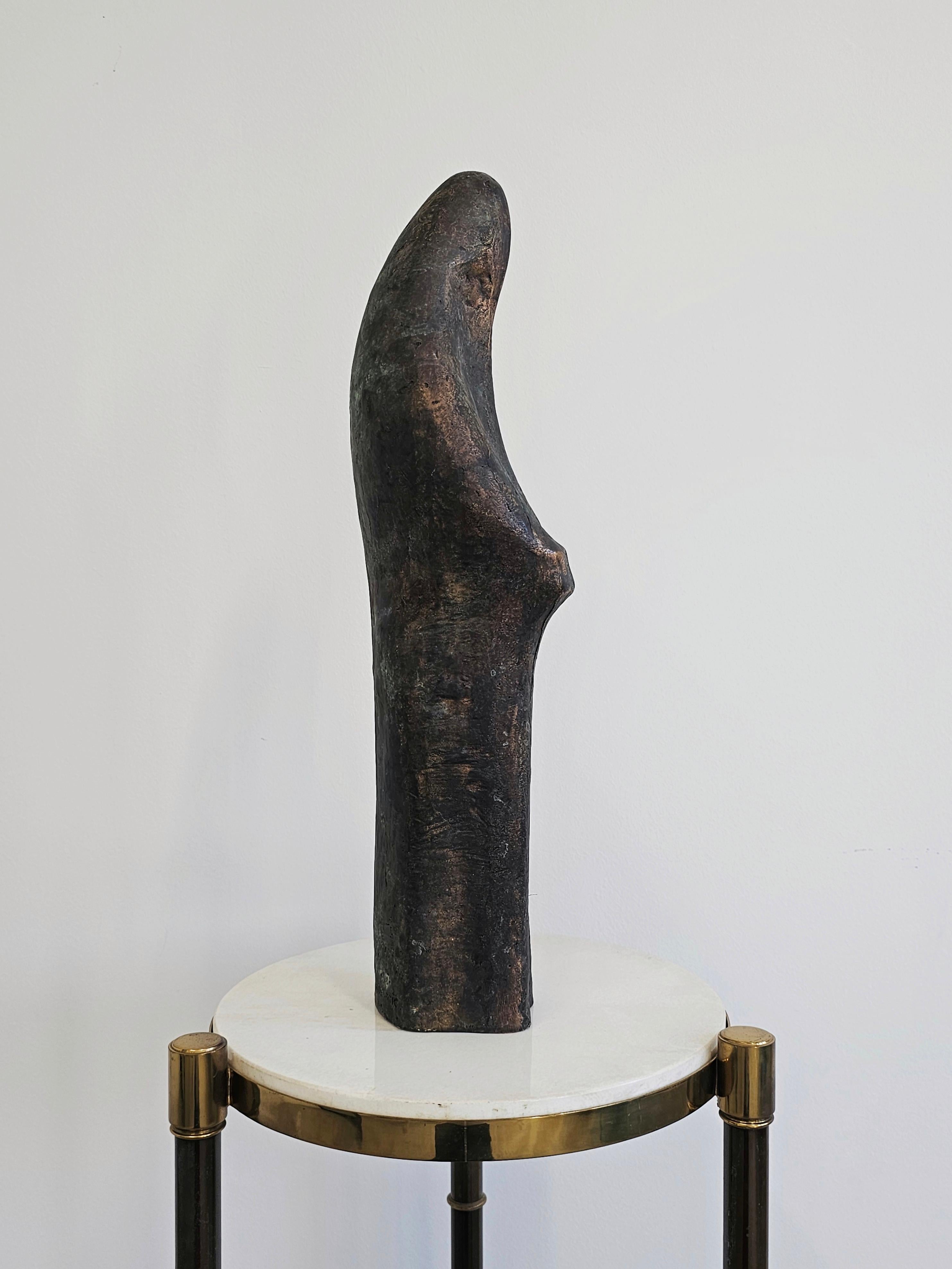 Mid-20th Century Abstract Modernist Bronze Sculpture by Ivan Kozaric, Yugoslavia 1960s For Sale