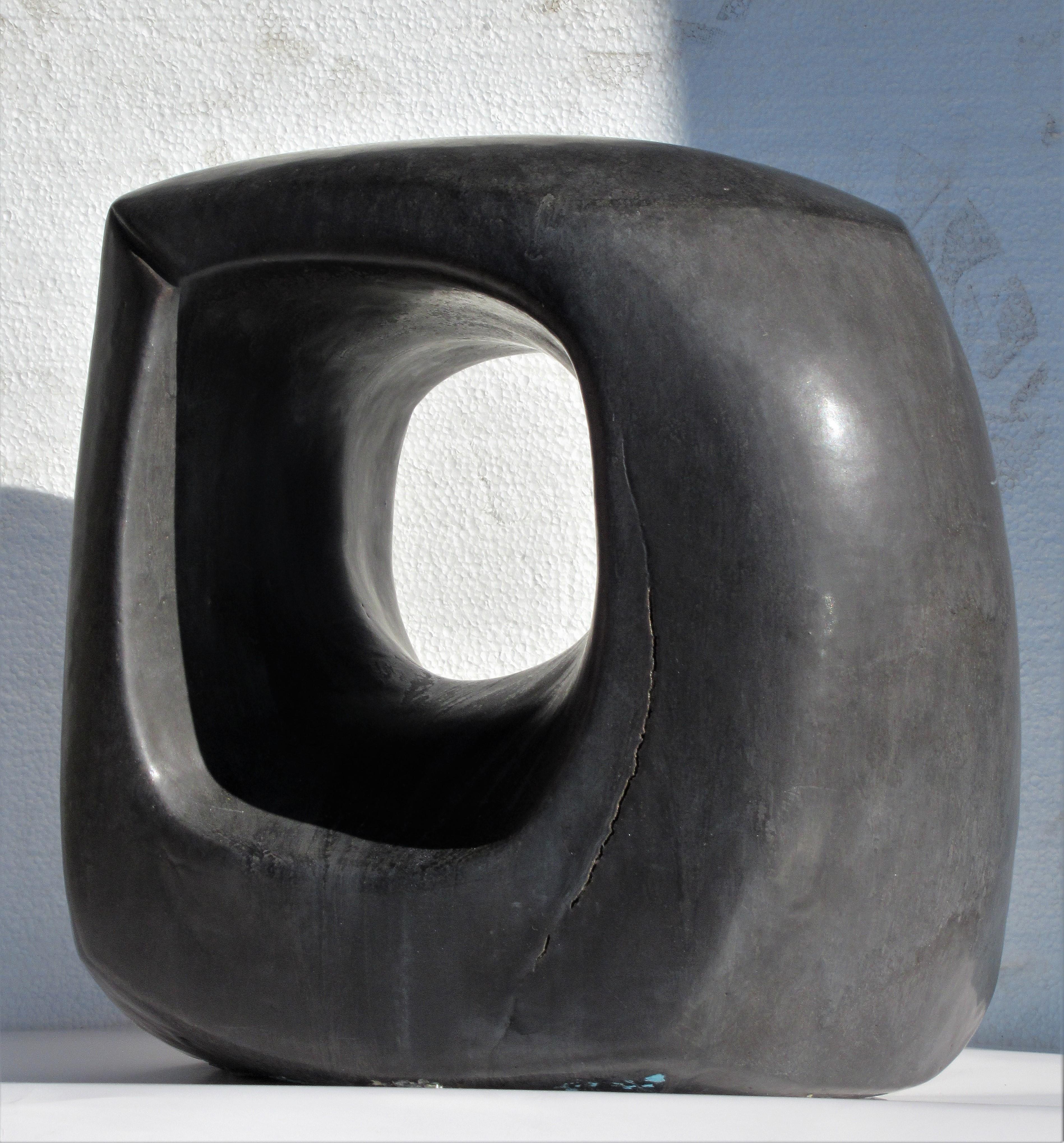 Abstract Modern Ceramic Sculpture in the Style of Barbara Hepworth 2