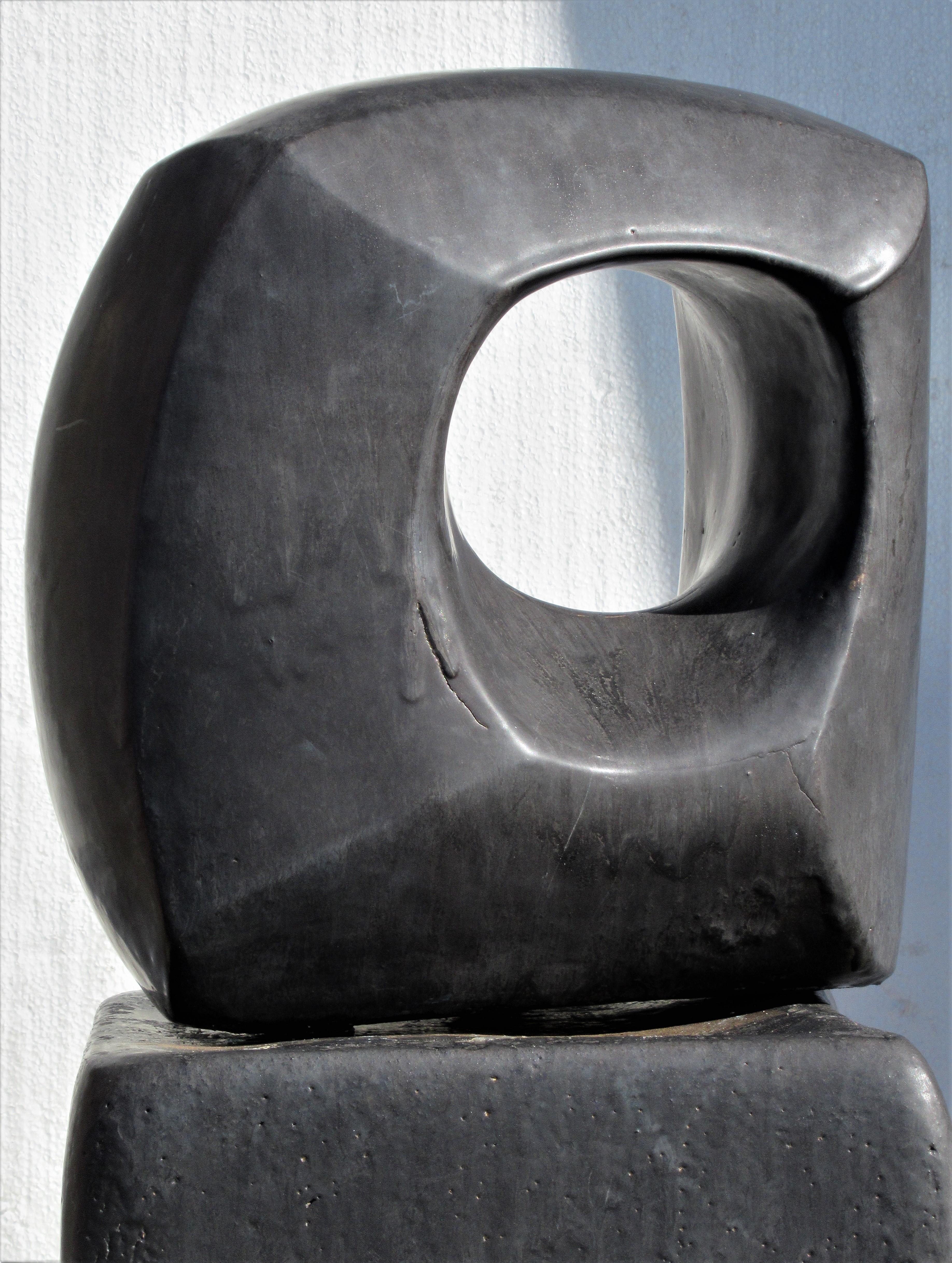 Abstract Modern Ceramic Sculpture in the Style of Barbara Hepworth 3