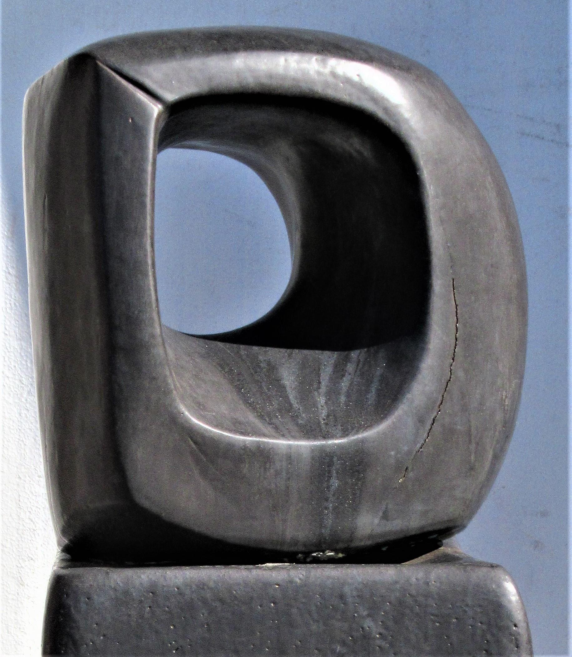 American Abstract Modern Ceramic Sculpture in the Style of Barbara Hepworth