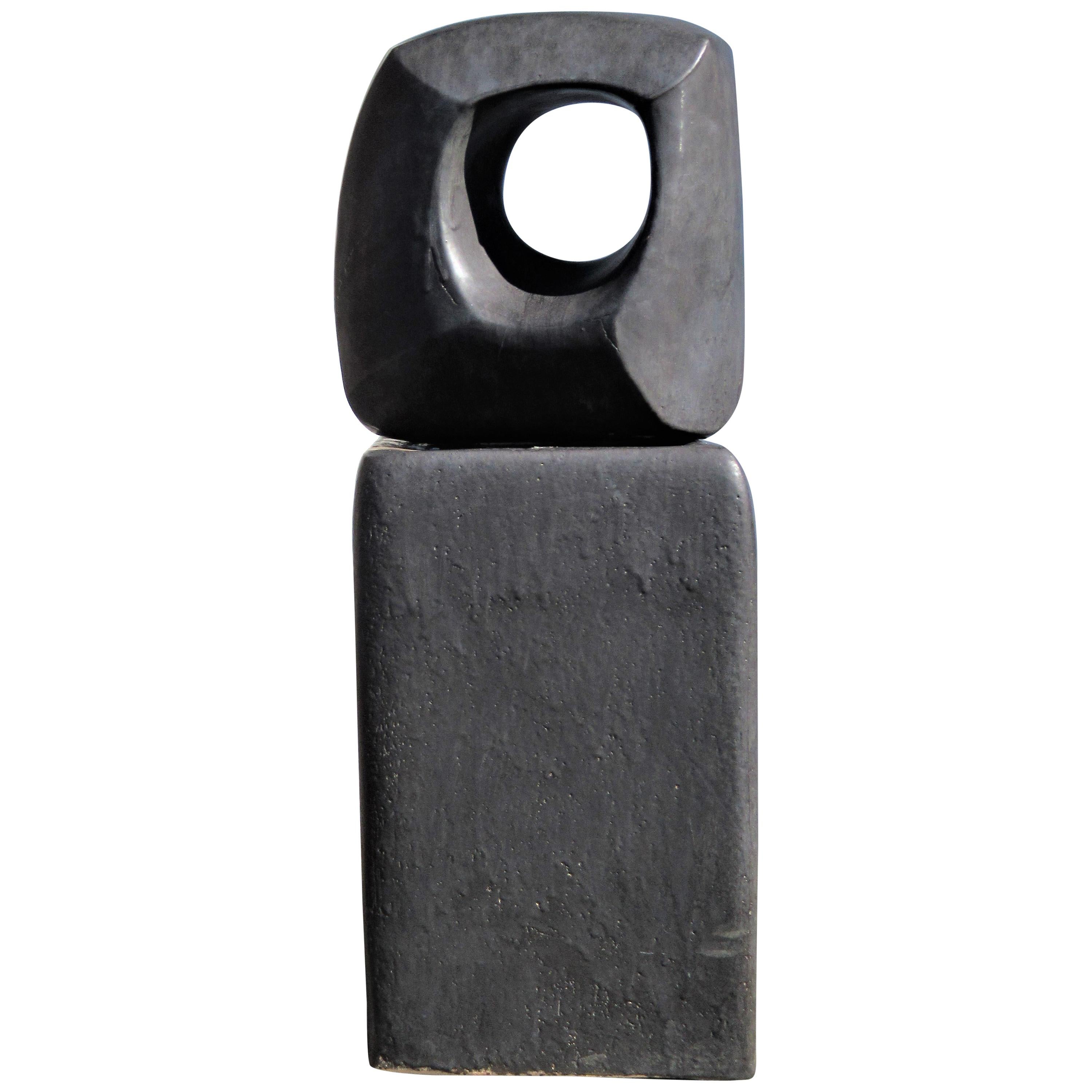 Abstract Modern Ceramic Sculpture in the Style of Barbara Hepworth at