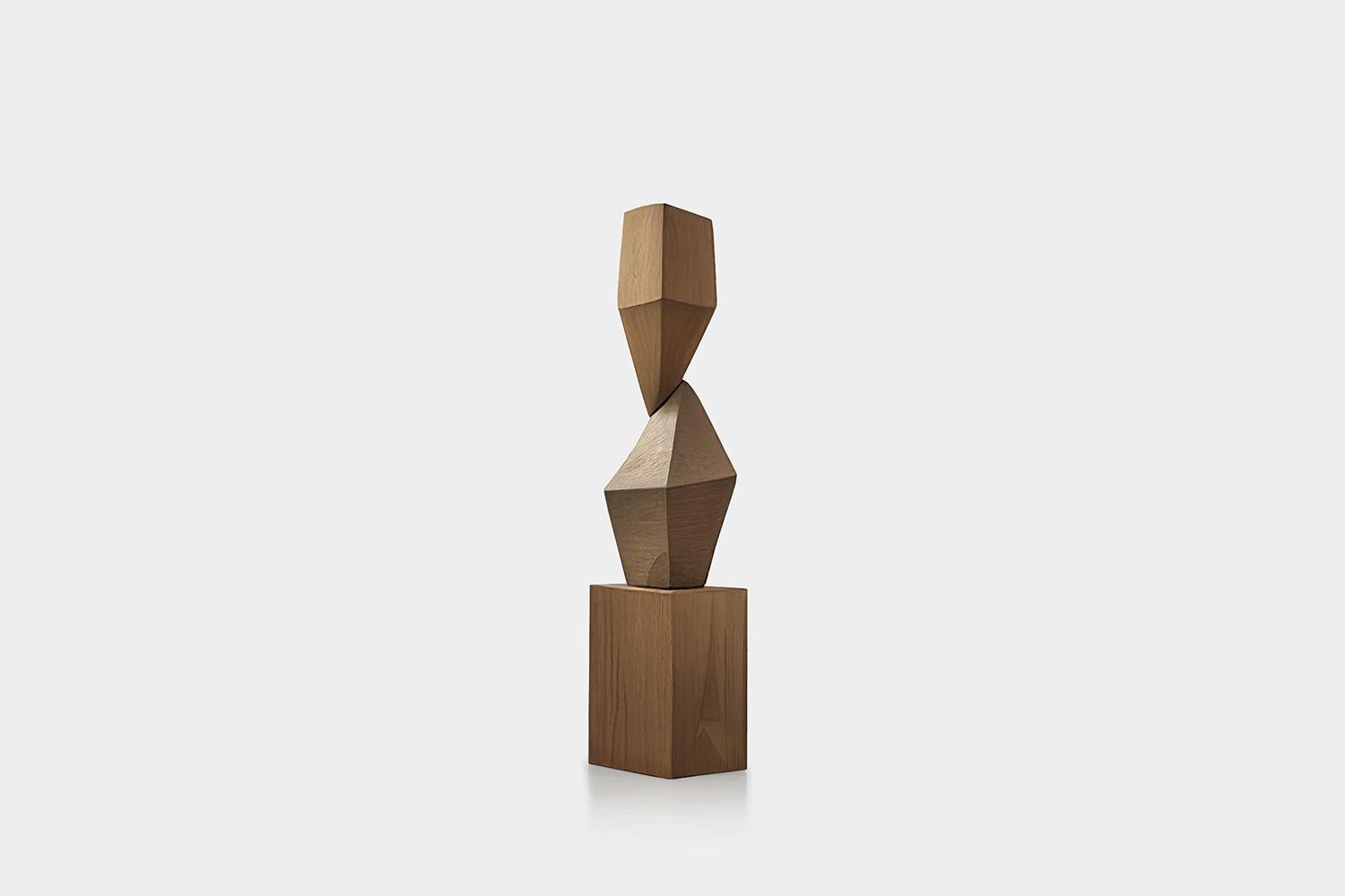 Hand-Crafted Abstract Modernist Free Form Wooden Sculpture in the Style of Jean Arp For Sale