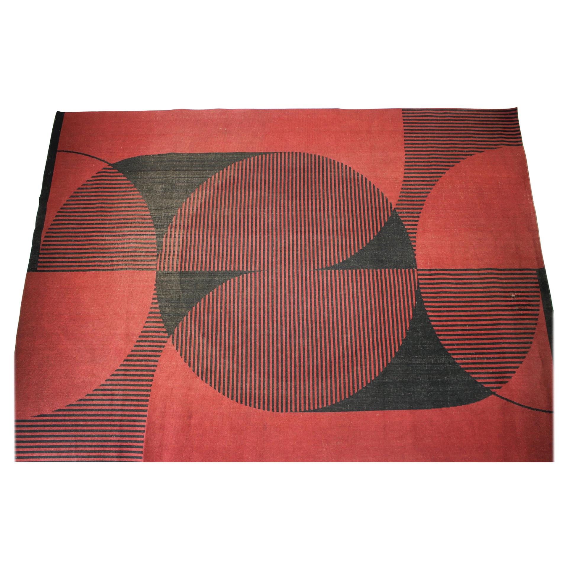 Abstrakter modernistischer Teppich / Teppich in geometrischem Design, 1970er Jahre