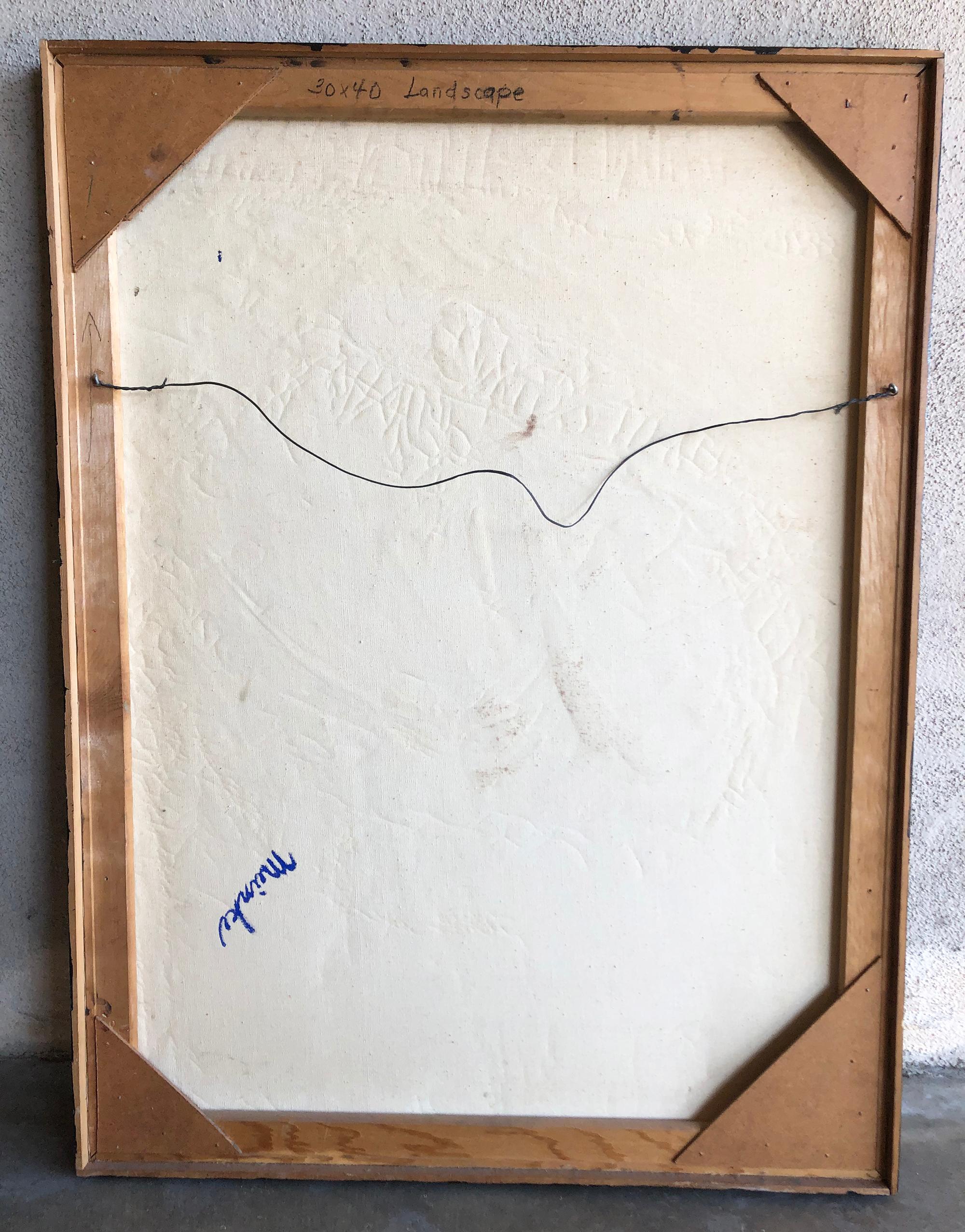 Mid-Century Modern Abstract Modernist Impasto Oil on Canvas Painting by Meinke