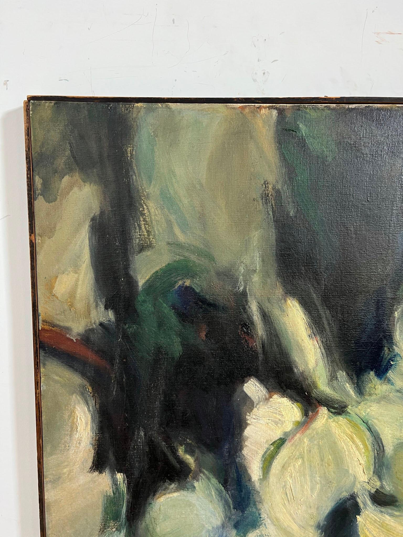 Abstract Modernist Oil Signed McLaren. D. 1961 In Good Condition For Sale In Peabody, MA