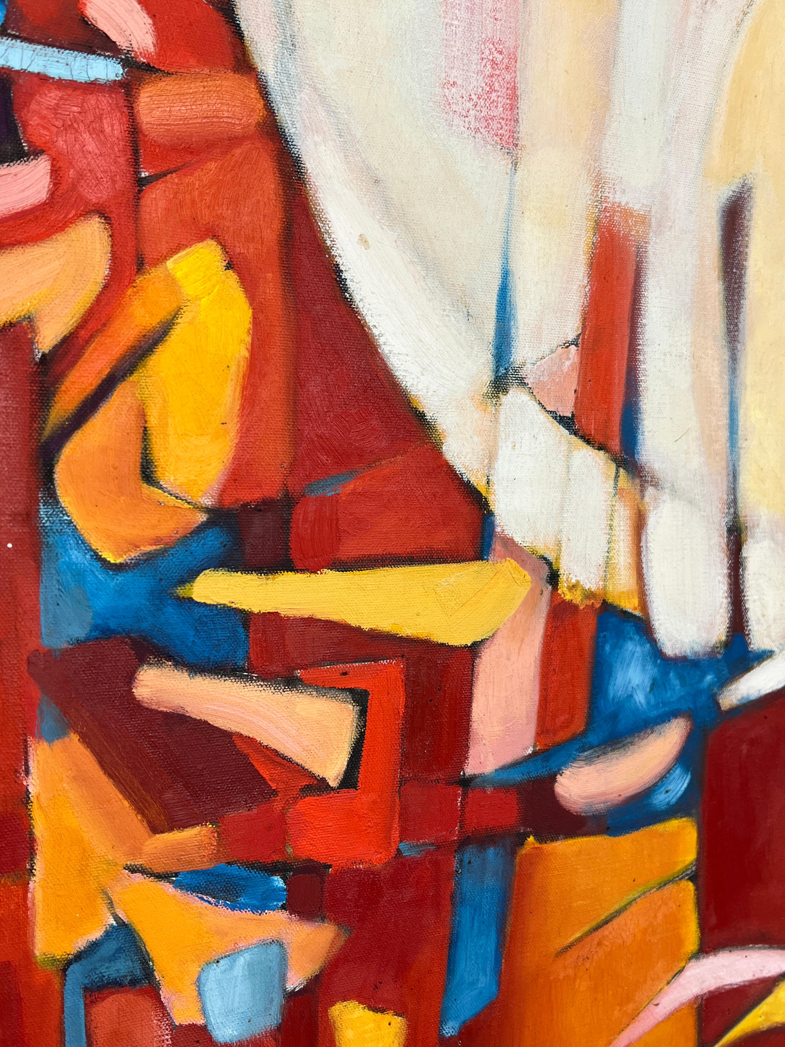 Abstract Modernist Painting by Eugene Vike, Circa 1970s 4