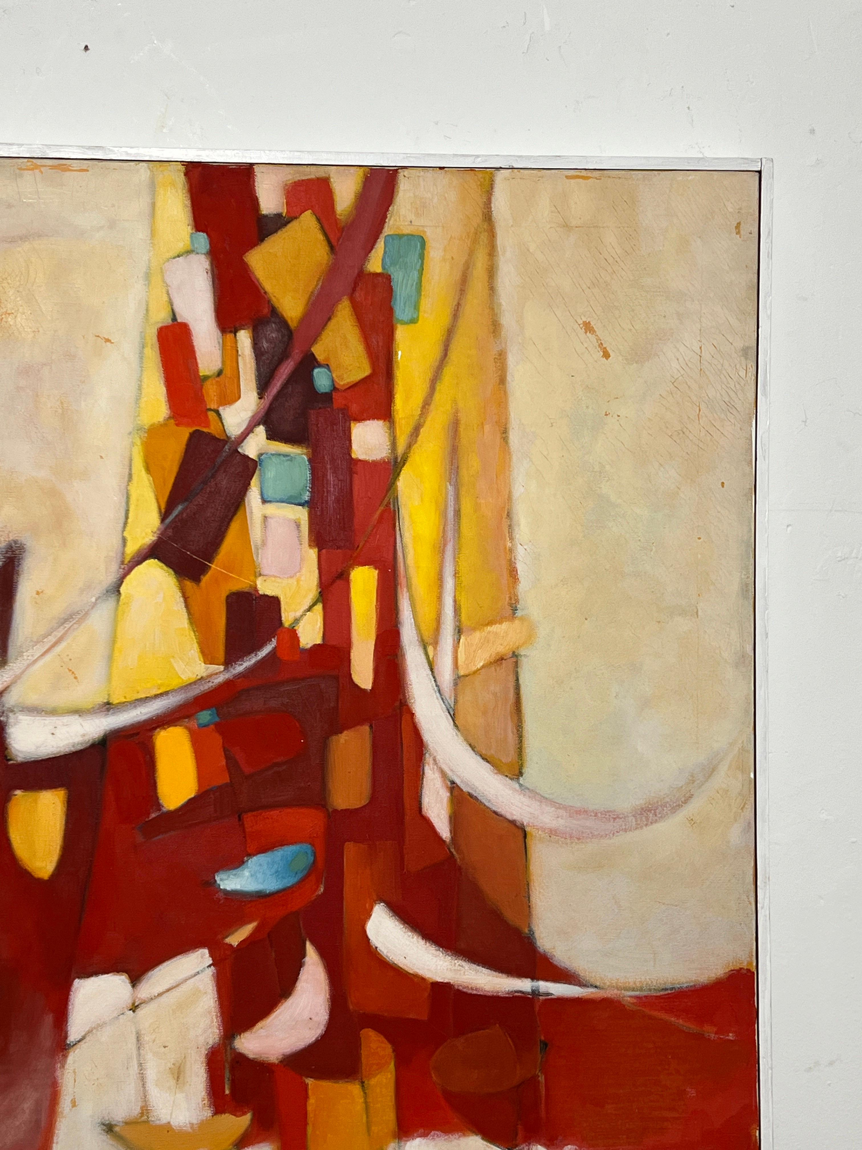 Late 20th Century Abstract Modernist Painting by Eugene Vike, Circa 1970s For Sale
