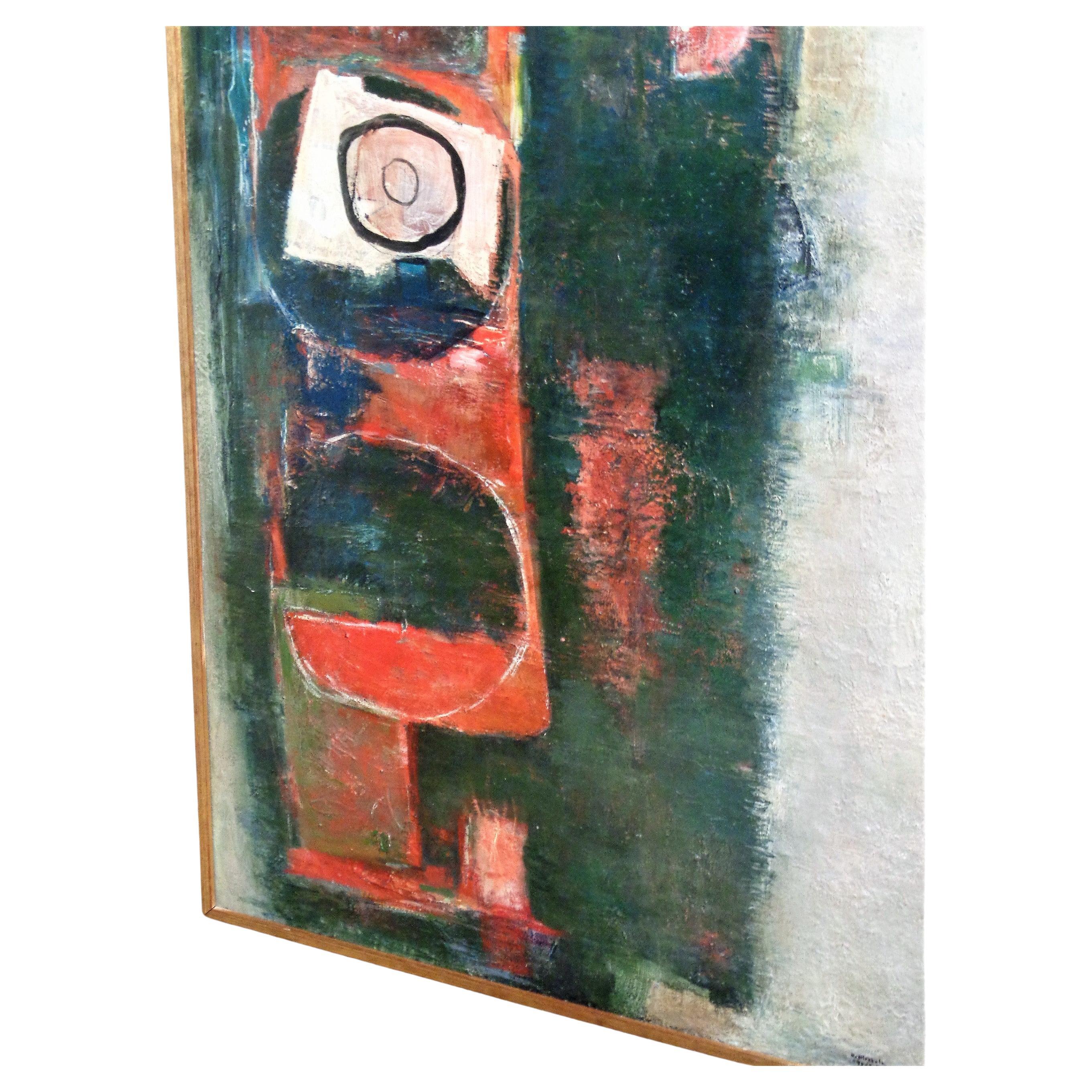 Abstract Modernist Painting by Hilda Altschule, 1972 2