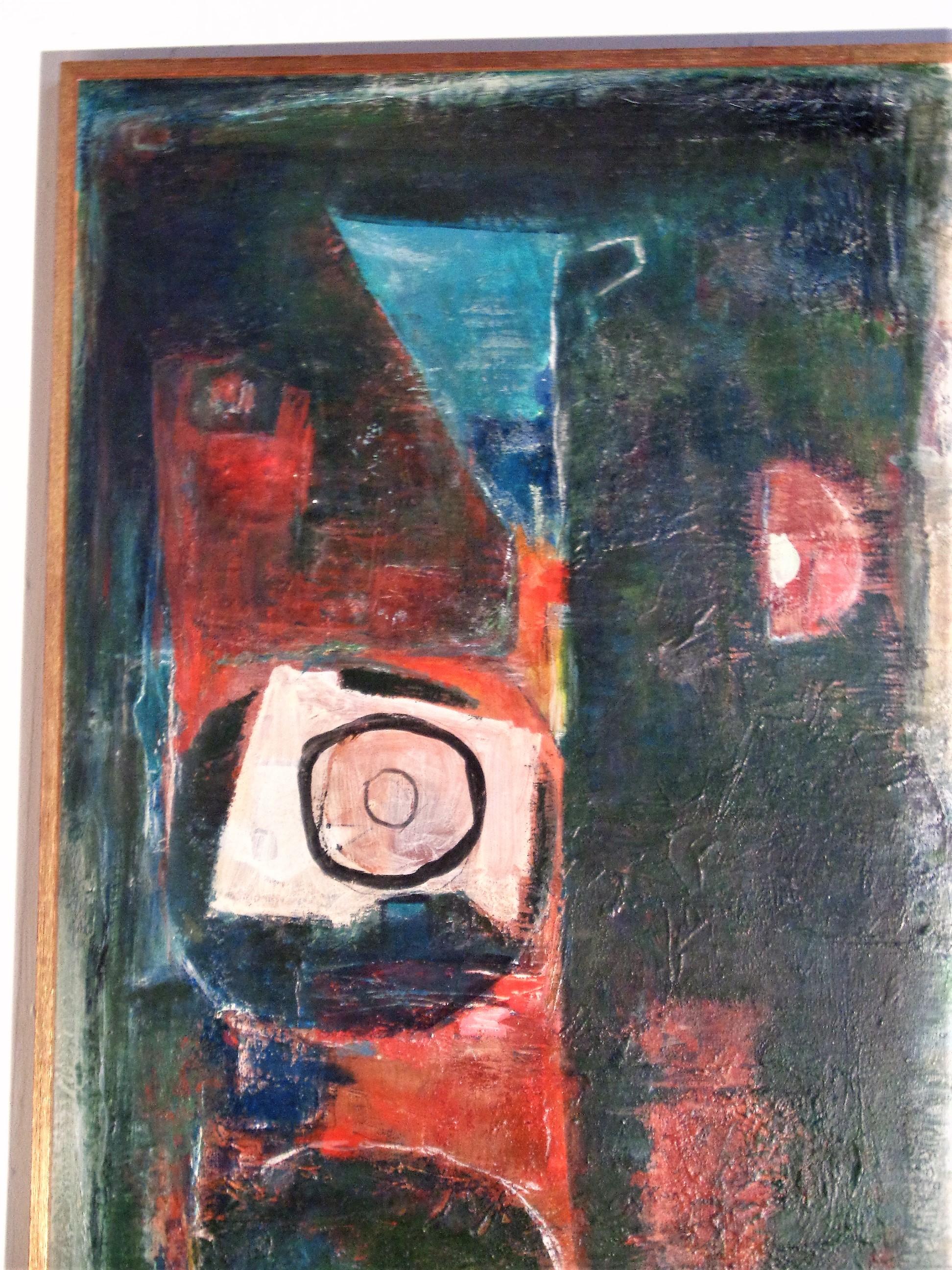 American Abstract Modernist Painting by Hilda Altschule, 1972