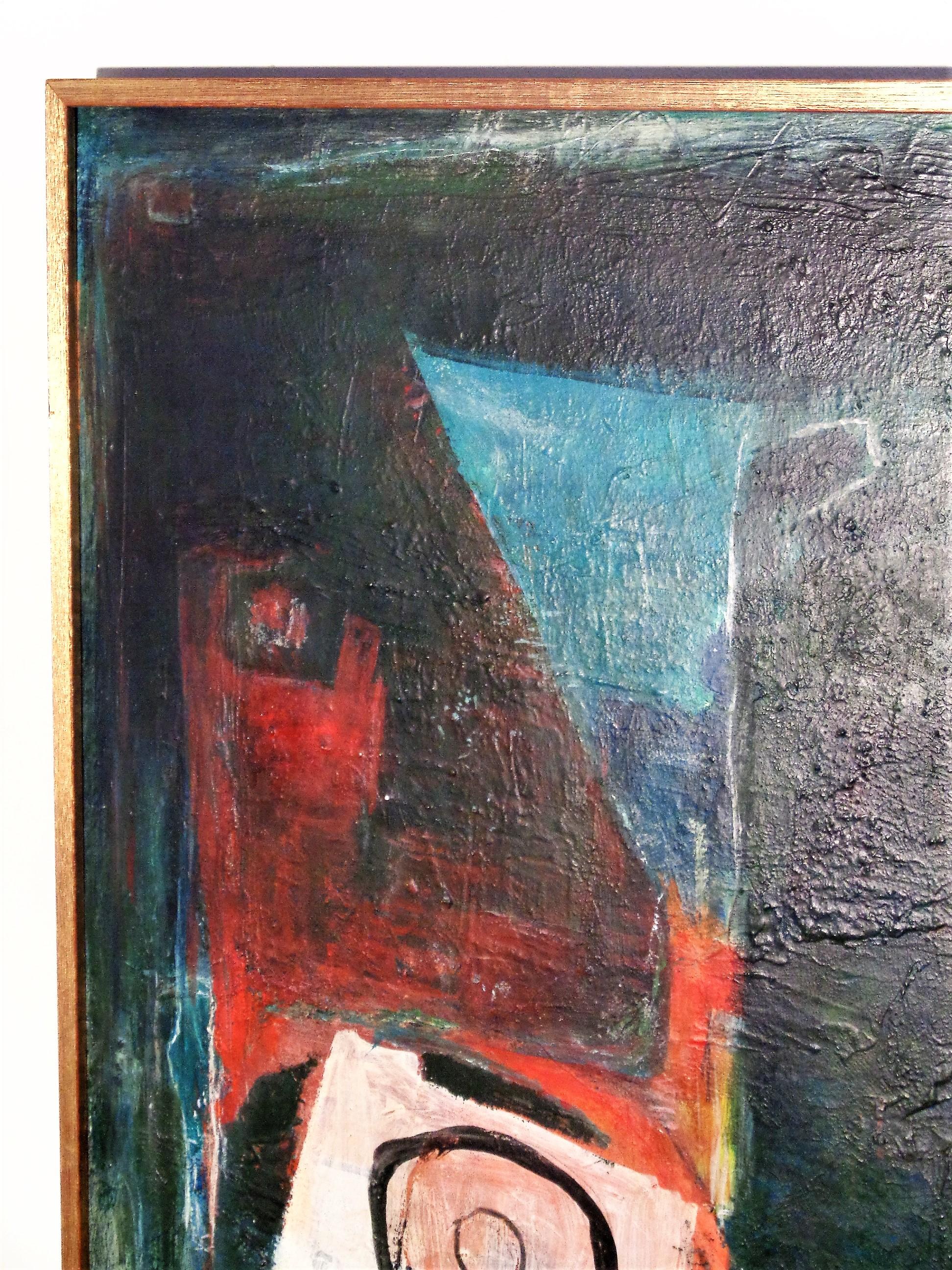 Abstract Modernist Painting by Hilda Altschule, 1972 In Good Condition In Rochester, NY