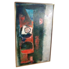 Abstract Modernist Painting by Hilda Altschule, 1972