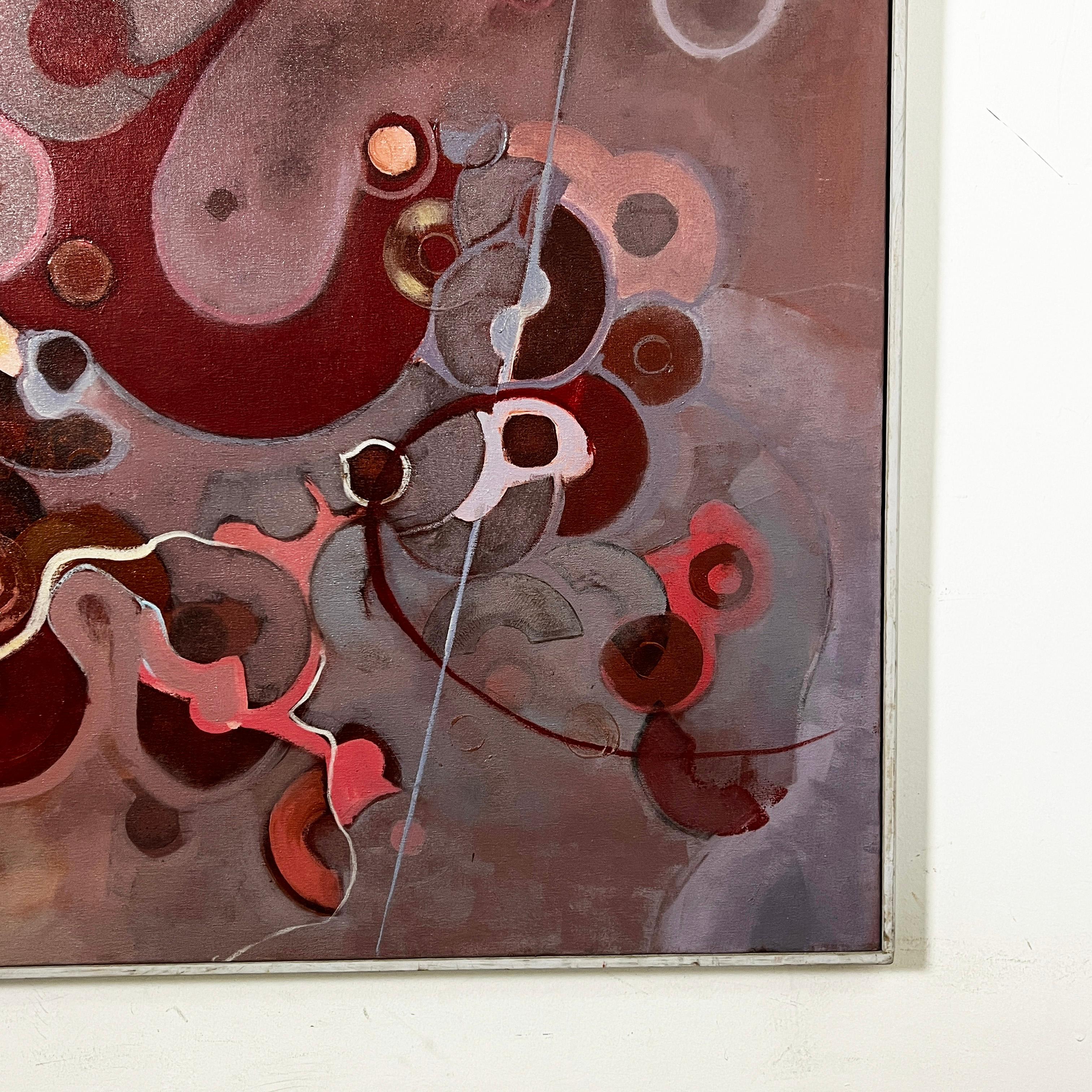 American Abstract Modernist Painting by Lynn Runnells, Ca. 1960s For Sale