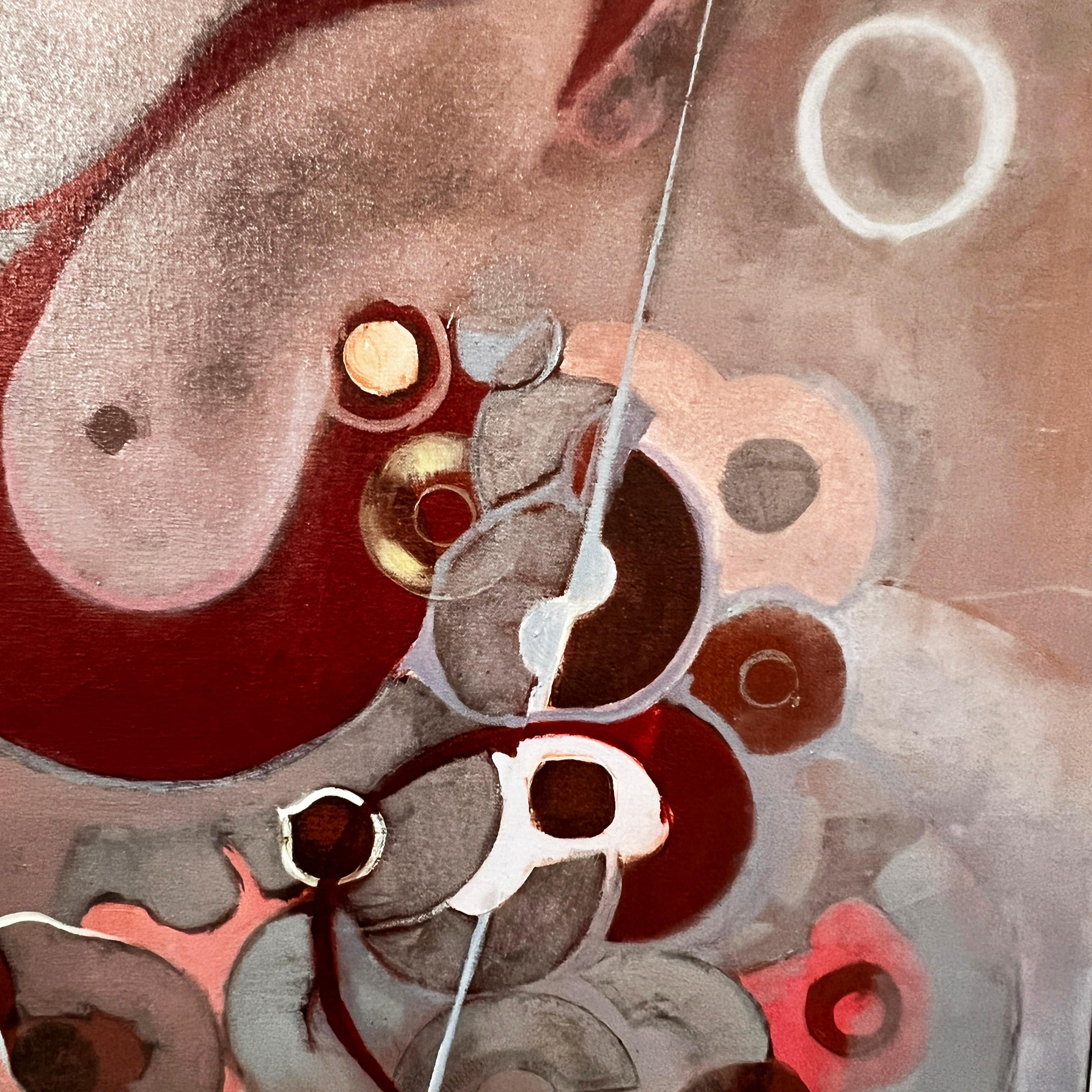 Abstract Modernist Painting by Lynn Runnells, Ca. 1960s For Sale 2