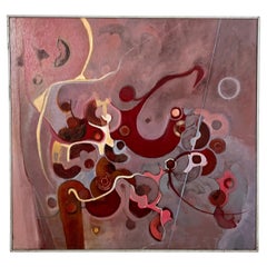 Pittura astratta modernista di Lynn Runnells, ca. 1960s