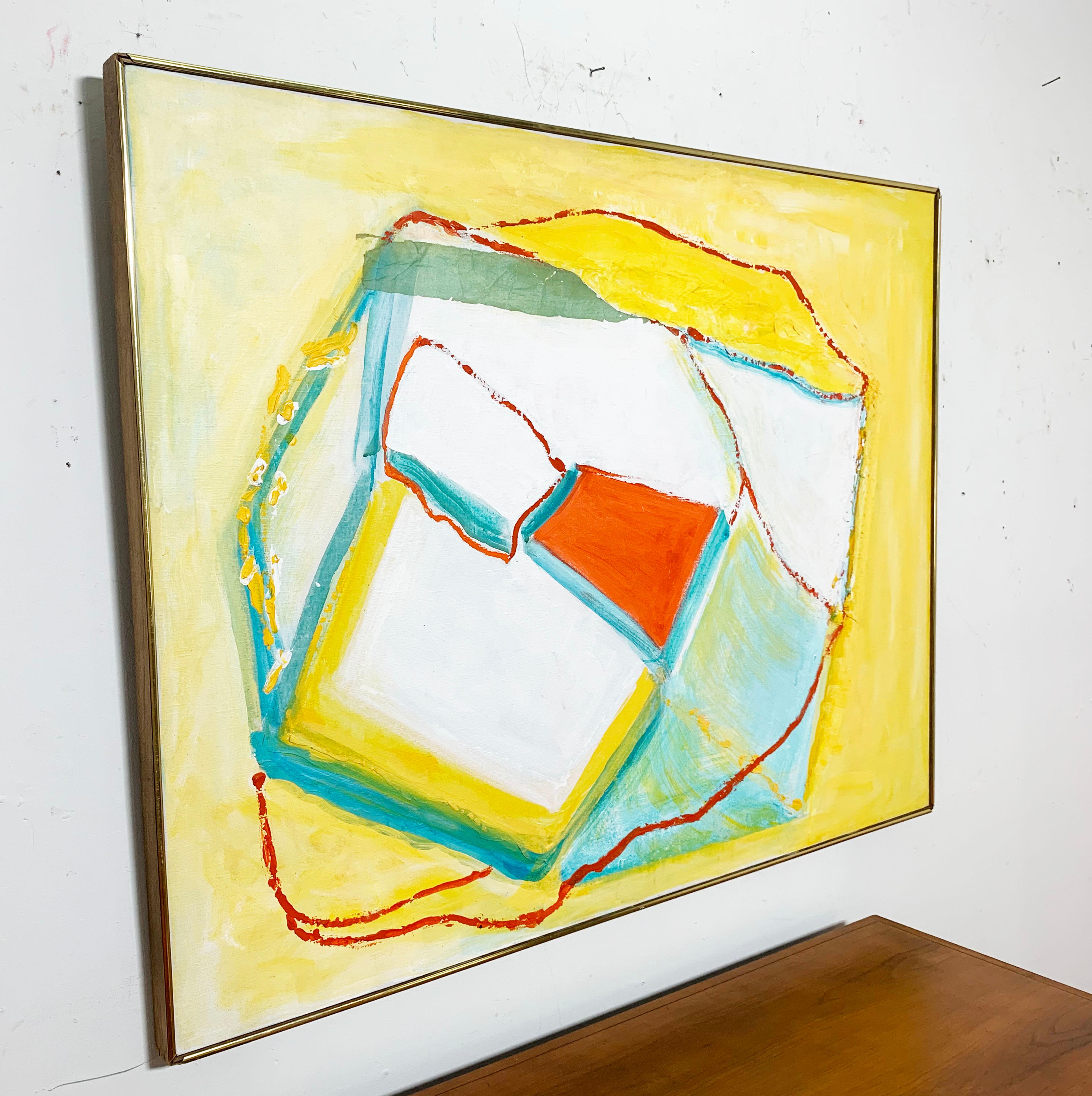 Peinture moderniste abstraite marquée « Shozo n° 2 », vers les années 1960 en vente 5