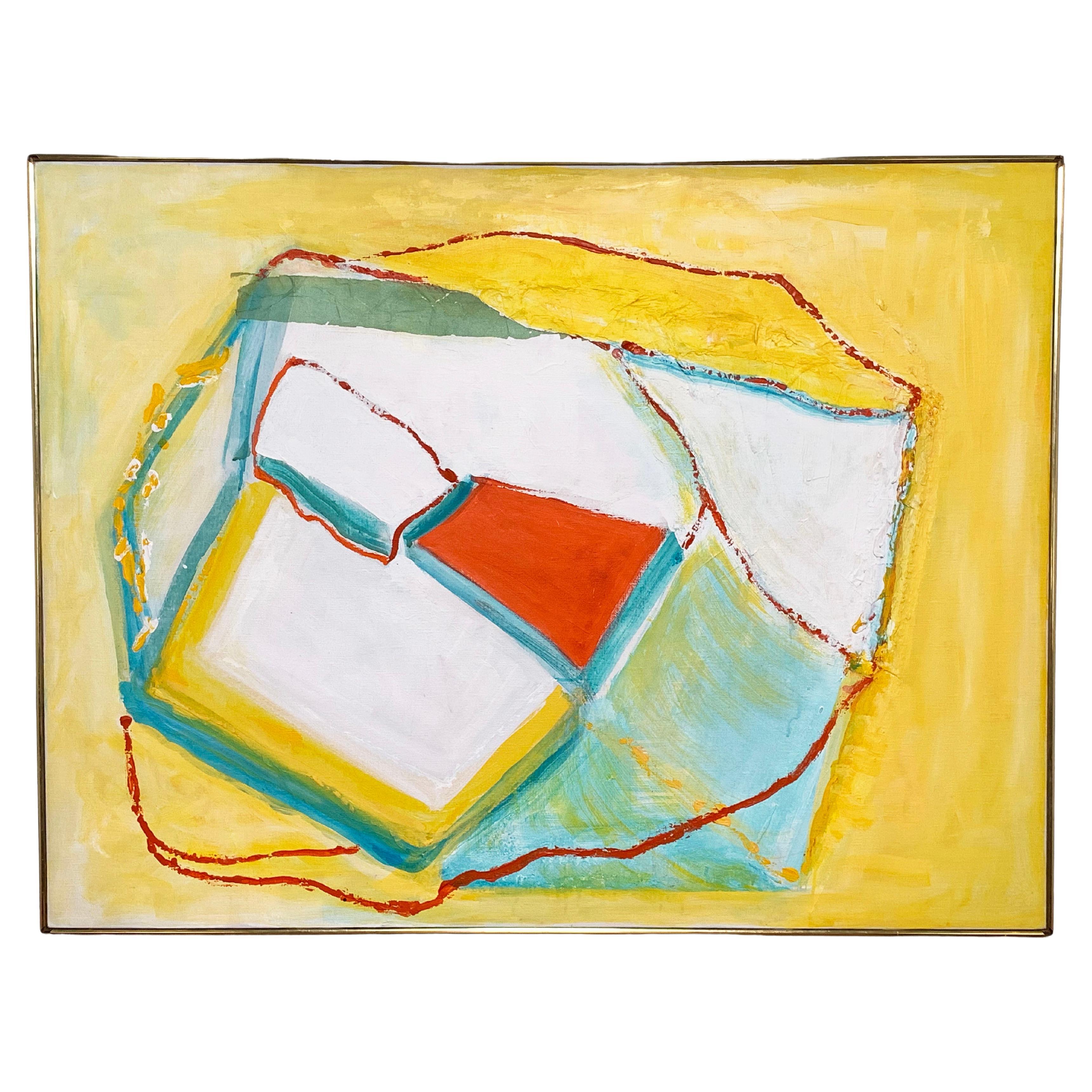 Abstraktes, modernistisches Gemälde der abstrakten Moderne, markiert „Shozo No. 2“, ca. 1960er Jahre
