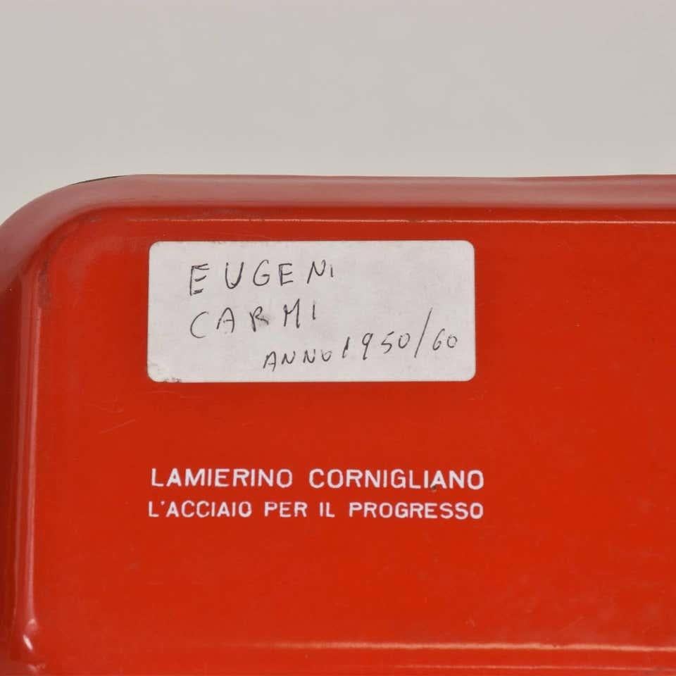 Mid-Century Modern 1950s Enamel Tray Modernist Artwork Eugenio Carmi Italy For Sale