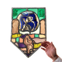 Abstract Modernist Stained Glass Window