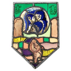 Abstract Modernist Stained Glass Window