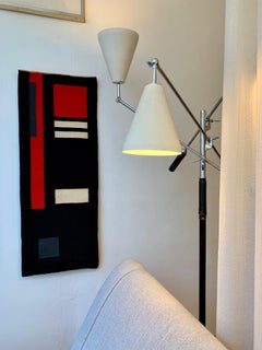 Abstract Modernist Wall Tapestry by Jette Thyssen Signed & Dated 1972, De Stijl