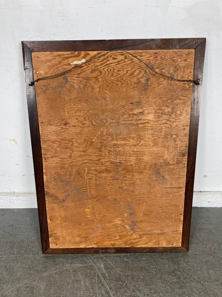 Abstract Modernist Wood Inlay / Wooden Marquetry Figure Wall Plaque For ...