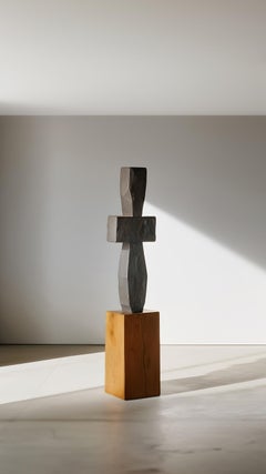 Escultura modernista abstracta de madera al estilo de Jean Arp, Fuerza Invisible 11