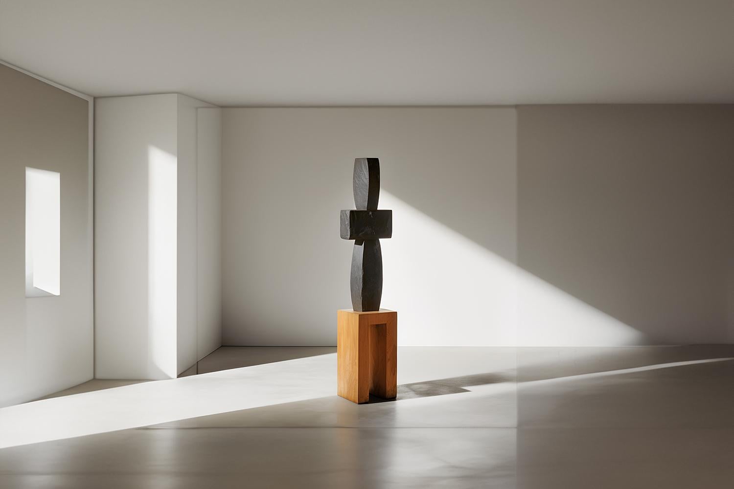 Mexican Abstract Modernist Wooden Sculpture in the style of Jean Arp, Unseen Force 11 For Sale