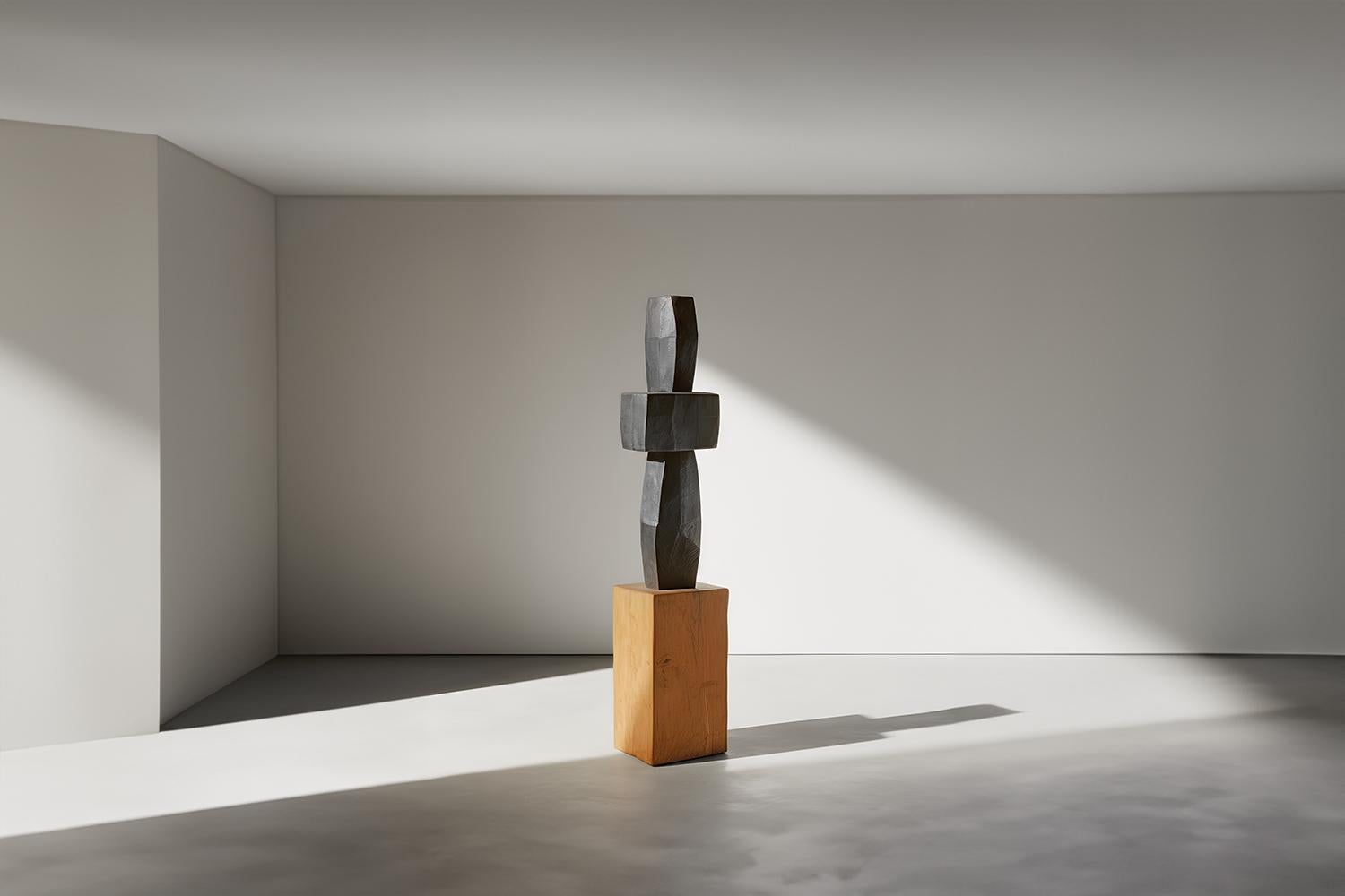Hand-Crafted Abstract Modernist Wooden Sculpture in the style of Jean Arp, Unseen Force 11 For Sale