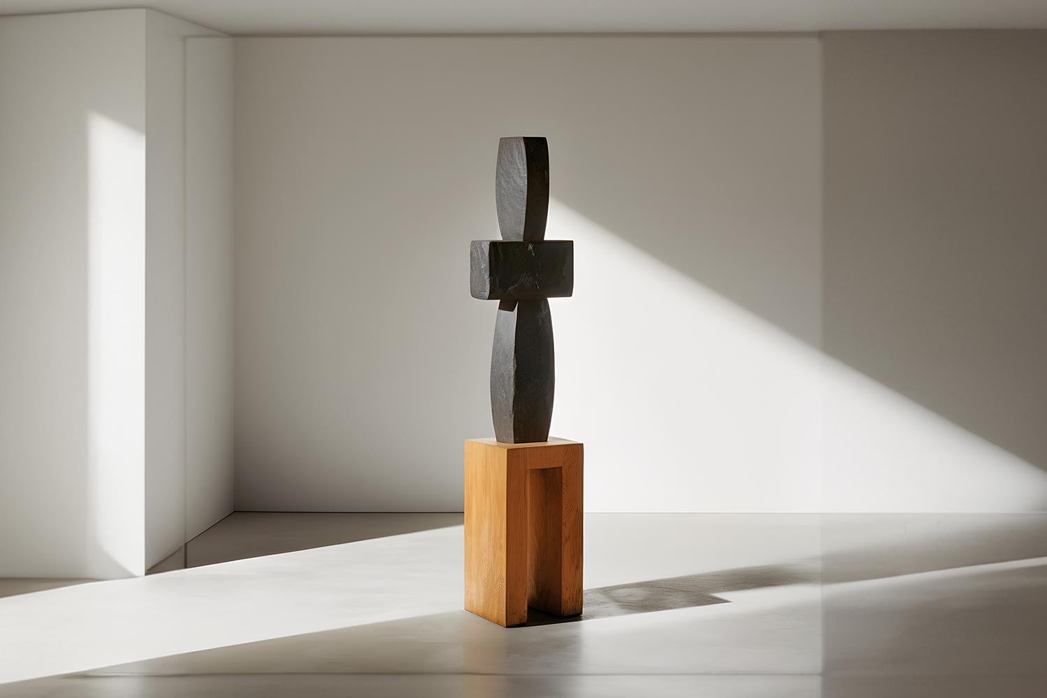 Contemporary Abstract Modernist Wooden Sculpture in the style of Jean Arp, Unseen Force 11 For Sale