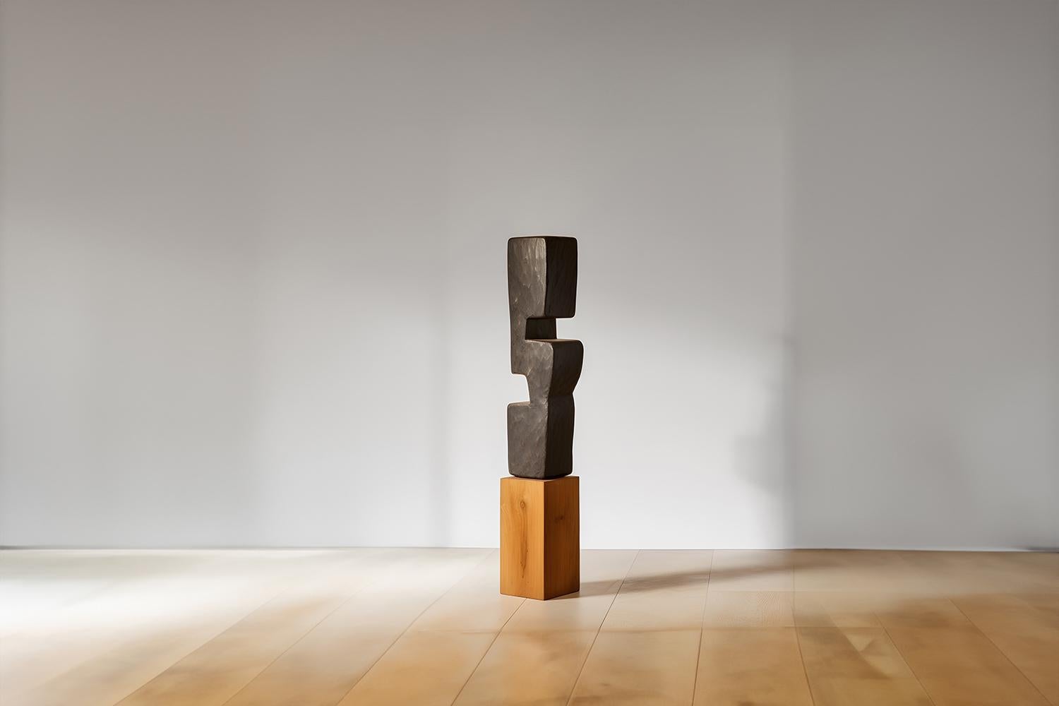 Mid-Century Modern Abstract Modernist Wooden Sculpture in the style of Jean Arp, Unseen Force 12 For Sale