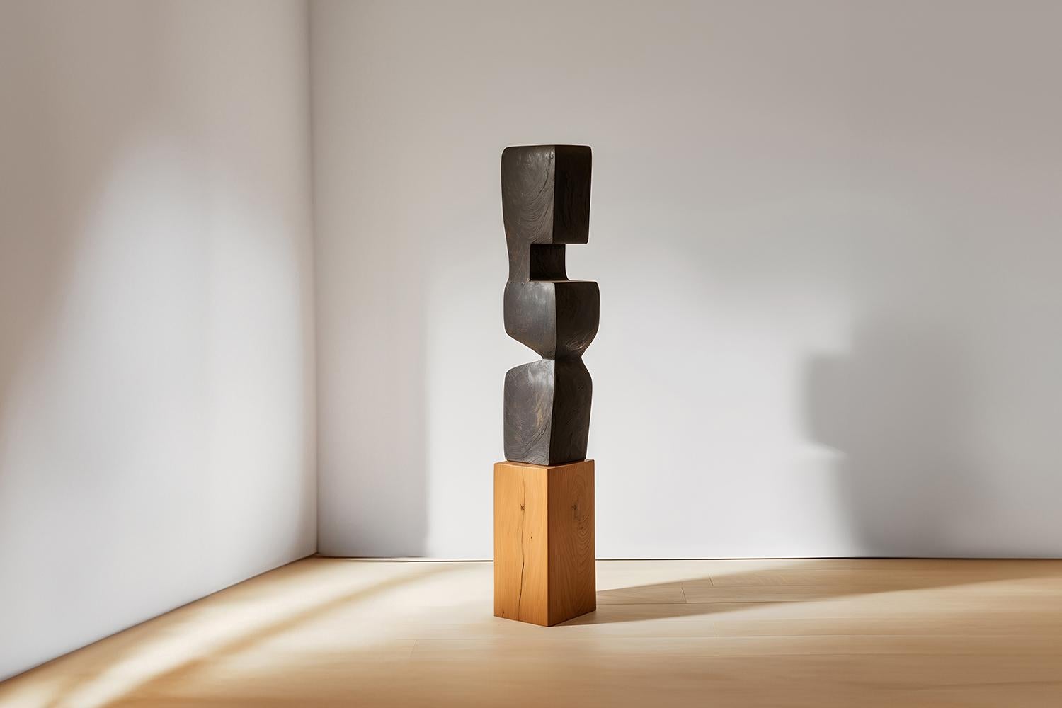 Mexican Abstract Modernist Wooden Sculpture in the style of Jean Arp, Unseen Force 12 For Sale