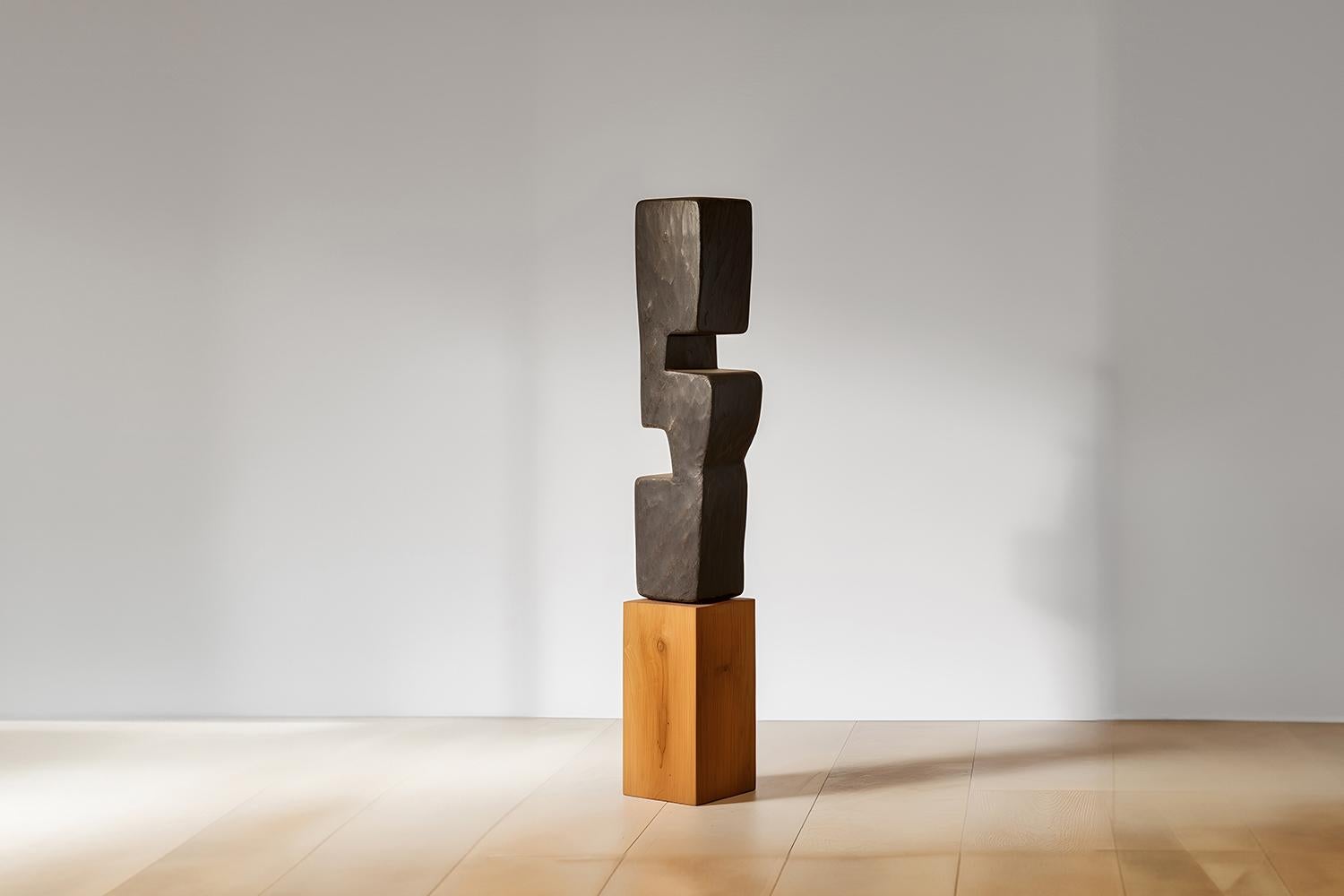 Hand-Crafted Abstract Modernist Wooden Sculpture in the style of Jean Arp, Unseen Force 12 For Sale