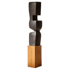 Abstract Modernist Wooden Sculpture in the style of Jean Arp, Unseen Force 12