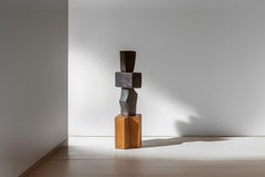 Abstract Modernist Wooden Sculpture in the style of Jean Arp, Unseen Force 13