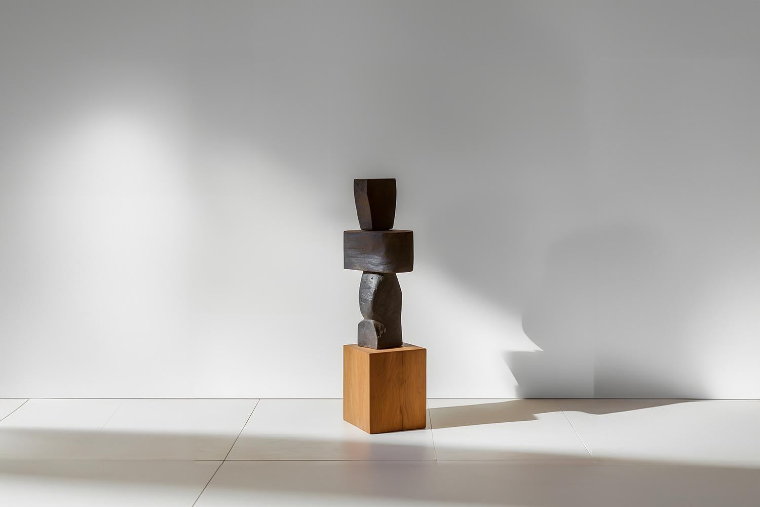 Mid-Century Modern Abstract Modernist Wooden Sculpture in the style of Jean Arp, Unseen Force 13 For Sale