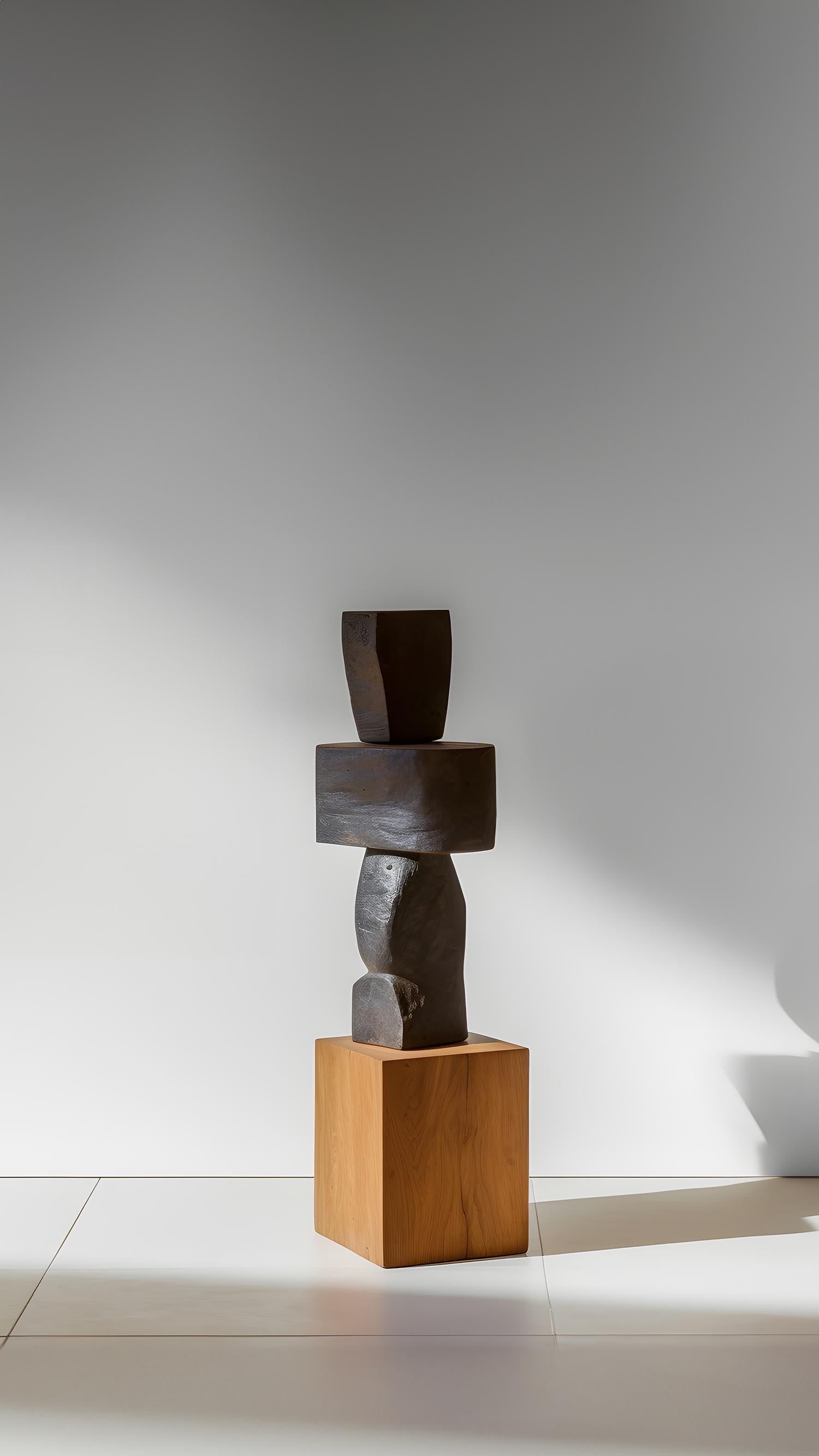 Hand-Crafted Abstract Modernist Wooden Sculpture in the style of Jean Arp, Unseen Force 13 For Sale