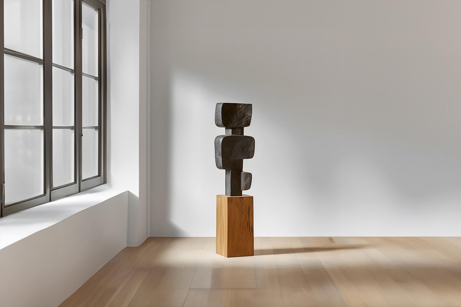 Abstrakte, modernistische Holzskulptur im Stil von Jean Arp, Unseen Force 14 (Moderne der Mitte des Jahrhunderts) im Angebot