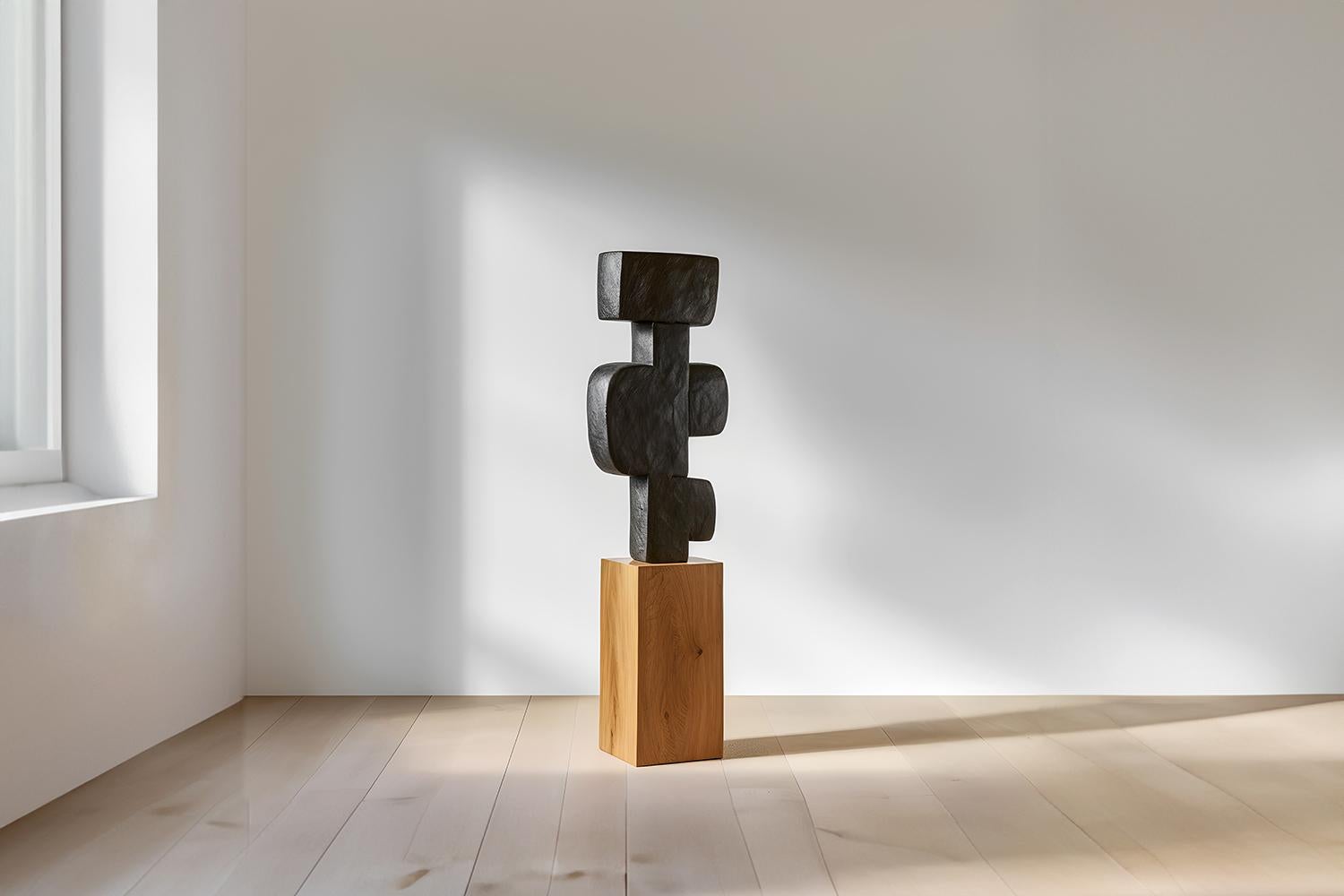 Mexican Abstract Modernist Wooden Sculpture in the style of Jean Arp, Unseen Force 14 For Sale