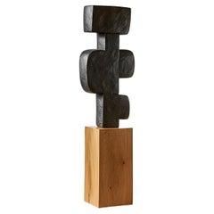 Abstract Modernist Wooden Sculpture in the style of Jean Arp, Unseen Force 14