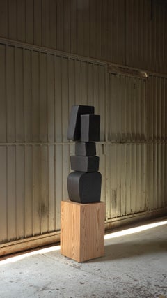 Abstract Modernist Wooden Sculpture in the style of Jean Arp, Unseen Force 15