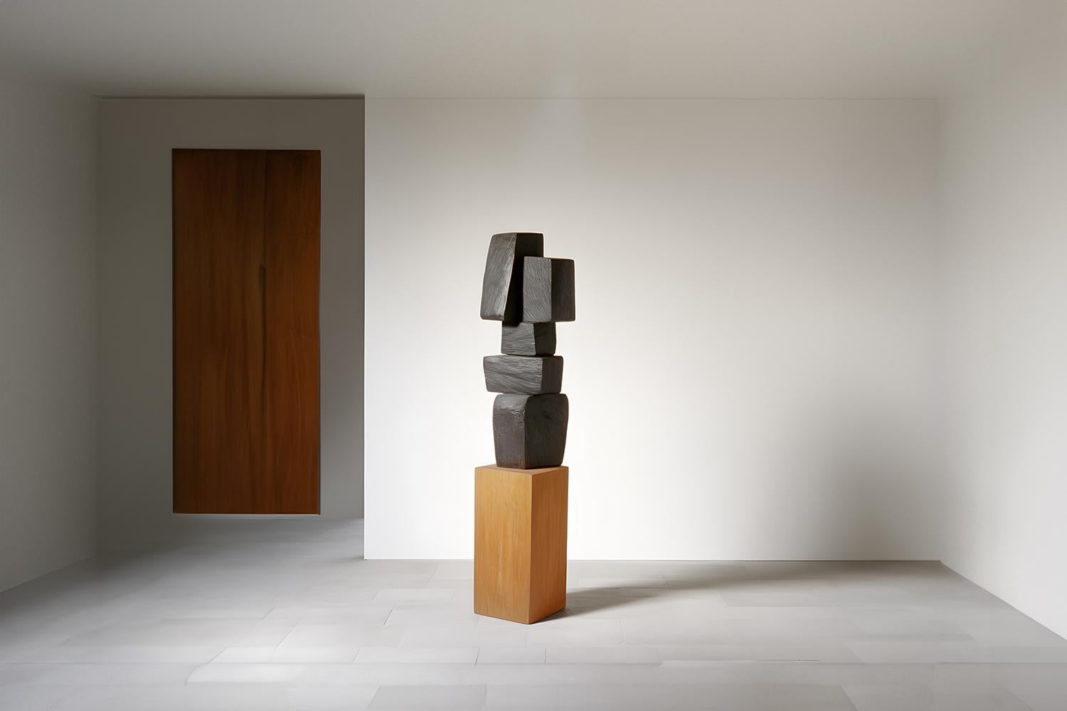 Mid-Century Modern Abstract Modernist Wooden Sculpture in the style of Jean Arp, Unseen Force 15 For Sale