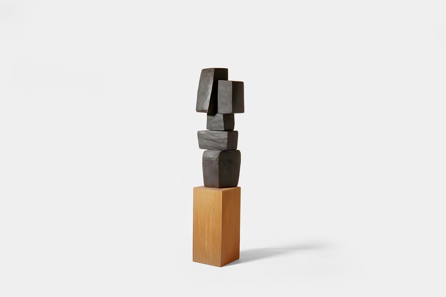 Mexican Abstract Modernist Wooden Sculpture in the style of Jean Arp, Unseen Force 15 For Sale