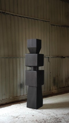 Abstract Modernist Wooden Sculpture in the style of Jean Arp, Unseen Force 16