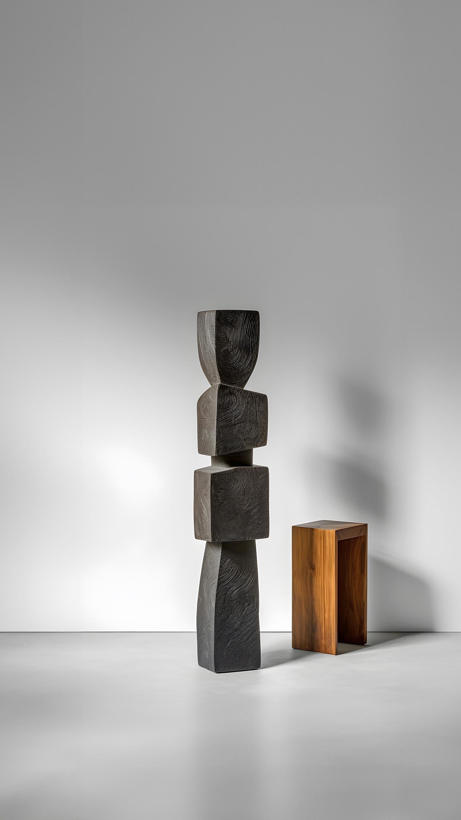 Hardwood Abstract Modernist Wooden Sculpture in the style of Jean Arp, Unseen Force 16 For Sale