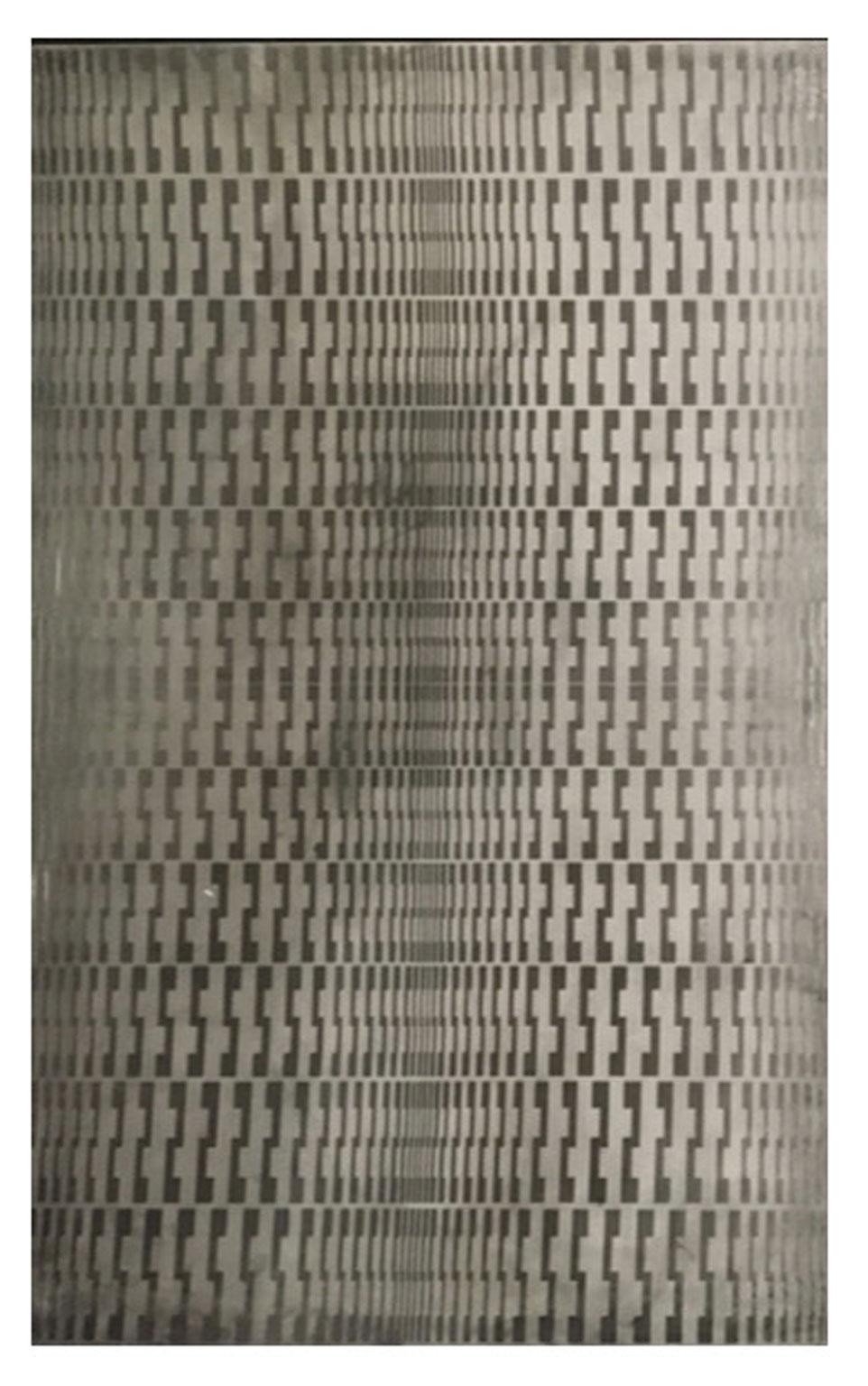 Abstract Modular Kinetic Structure Frosted Stainless Steel Wall Scuplture Panel For Sale 12