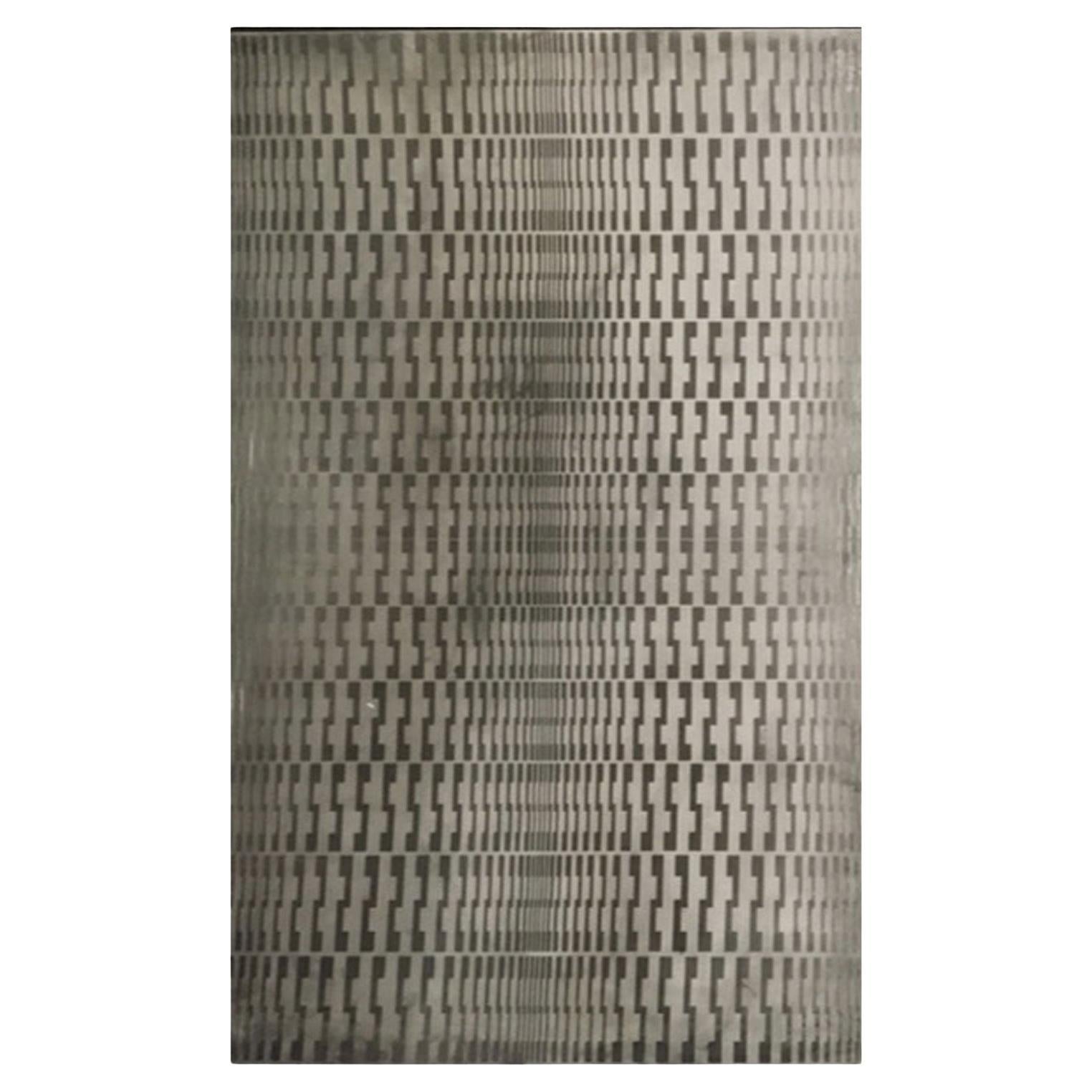 Abstract Modular Kinetic Structure Frosted Stainless Steel Wall Scuplture Panel For Sale