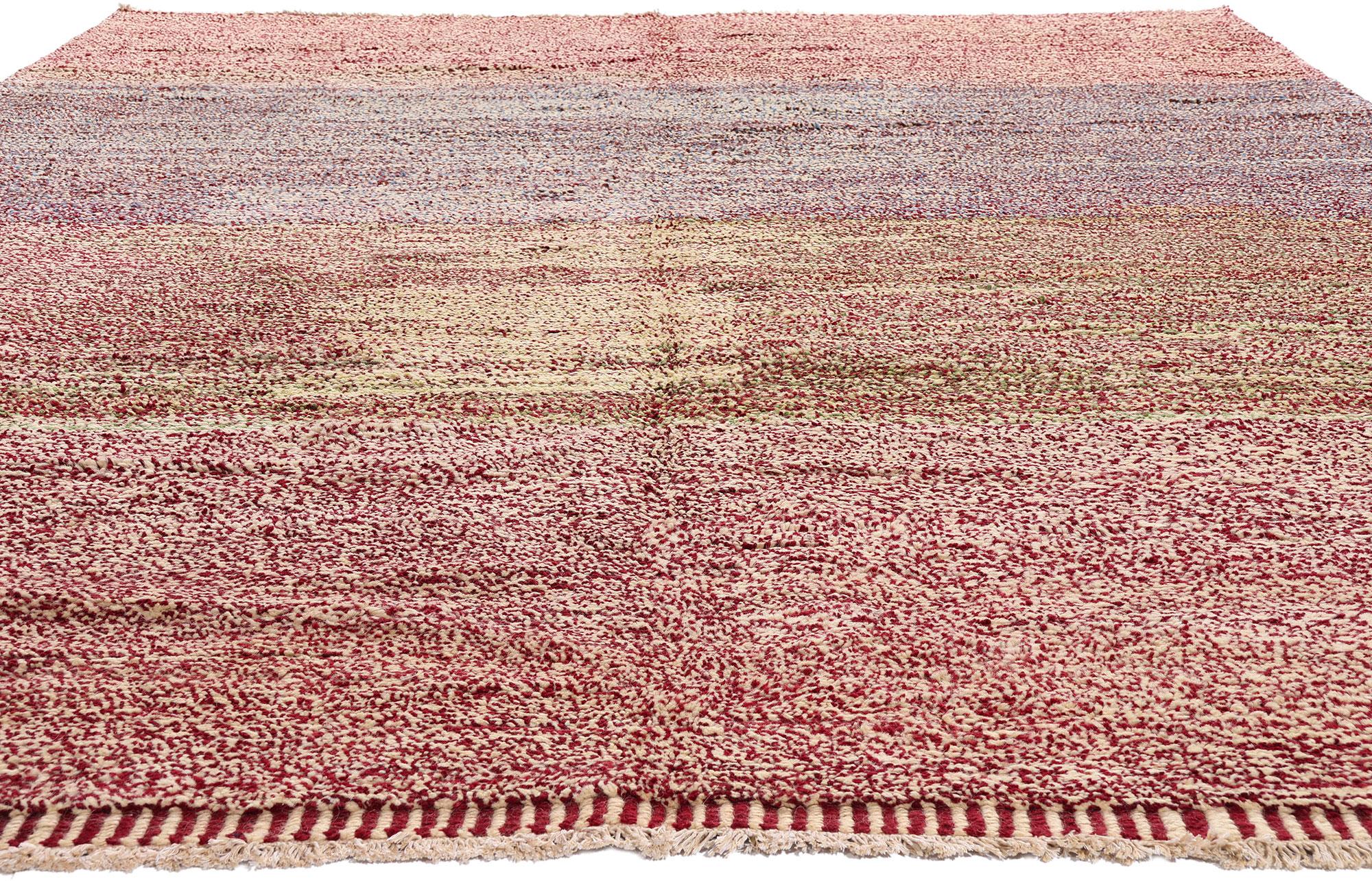 Bohemian New Modern Moroccan Rug with Abstract Expressionist Style For Sale