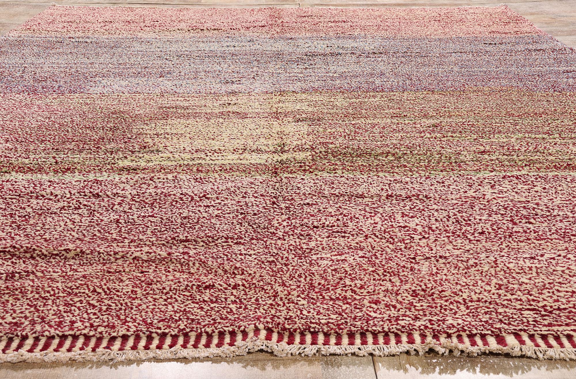 Contemporary New Modern Moroccan Rug with Abstract Expressionist Style For Sale