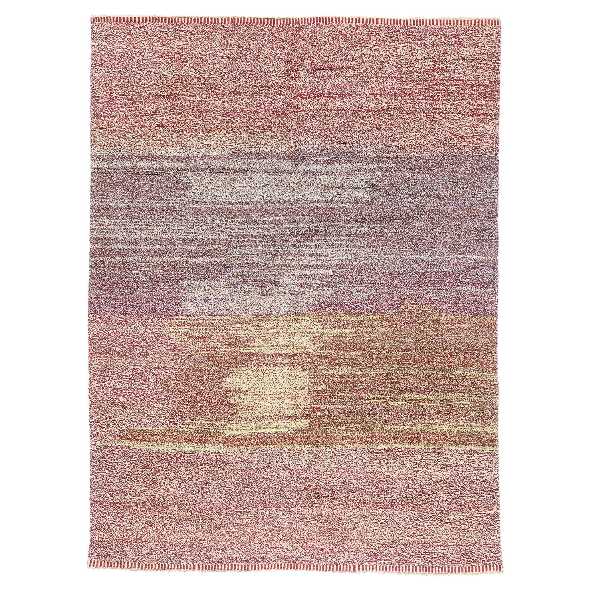 New Modern Moroccan Rug with Abstract Expressionist Style For Sale