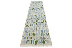 Abstract Mosaic Handmade Wool Kilim Runner – Flatweave 3x12 By Apadana